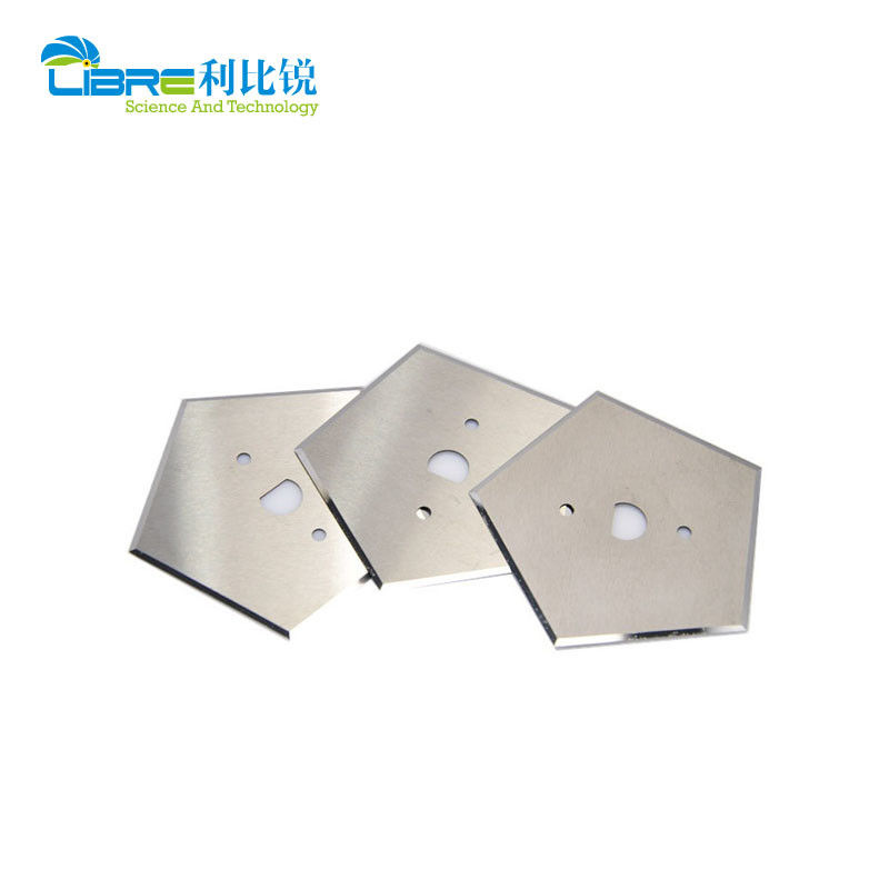 Pisau Pentagonal Karbida Tungsten 0.53mm dengan Bilah Slitter Industri Sisi Ganda 5 Tepi Potong