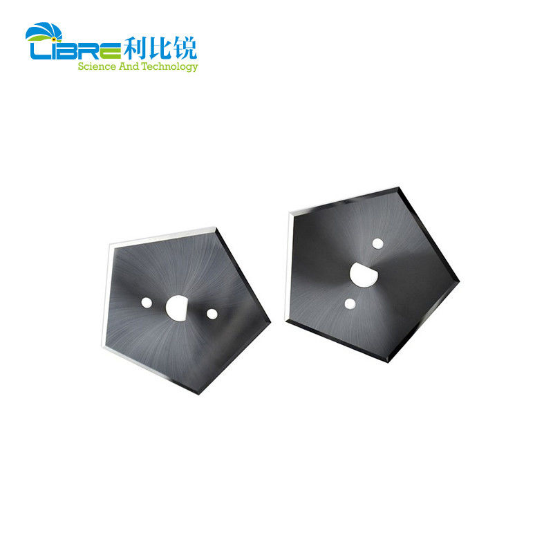 Pisau Pentagonal 40.9mm HRA89 Industrial Slitter Blades Untuk Mesin Pembuatan Kantong Semen