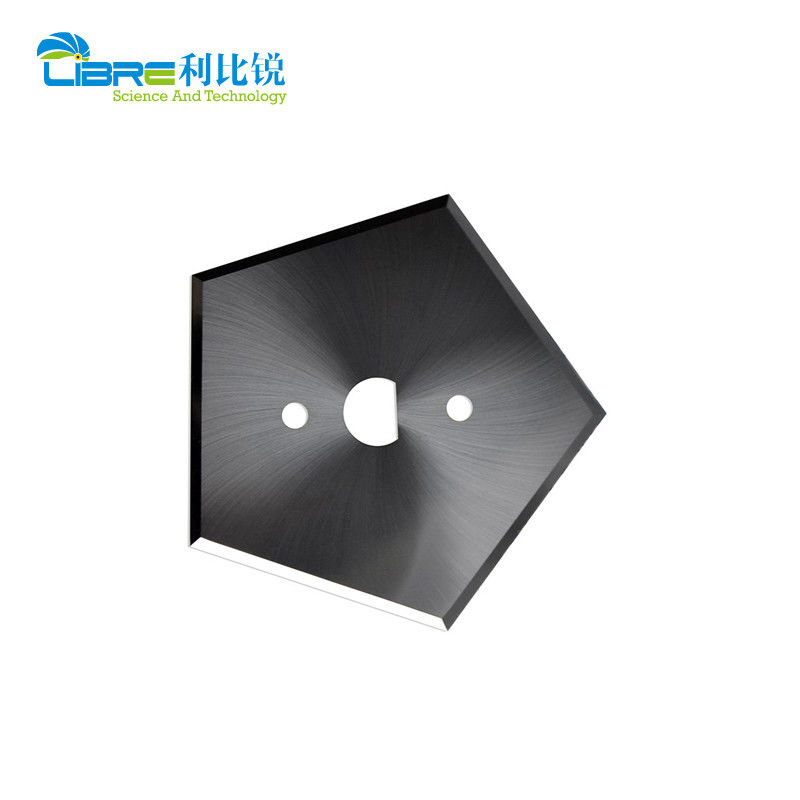 Pisau Pentagonal 40.9mm HRA89 Industrial Slitter Blades Untuk Mesin Pembuatan Kantong Semen