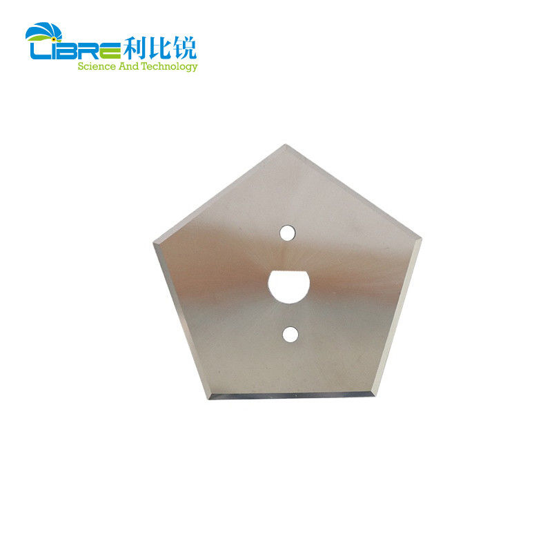 Tungsten Carbide Pentagon Blade dengan 5 tepi pemotong dan 66,9mm Panjang Industrial Slitter Blades