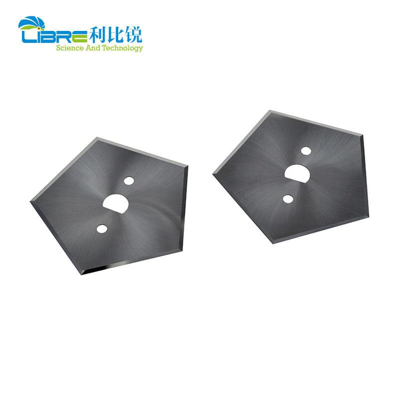 Tungsten Carbide Pentagon Blade dengan 5 tepi pemotong dan 66,9mm Panjang Industrial Slitter Blades