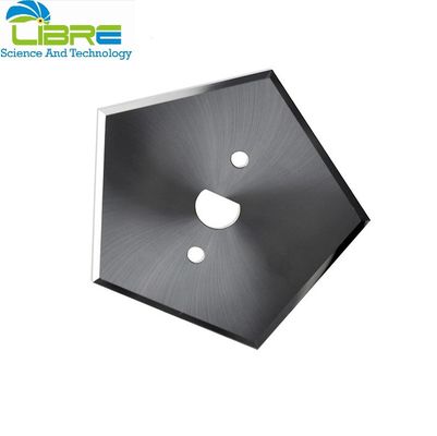 Pentagon cutting edge Tungsten Carbide Blades Untuk Industri Kemasan Kain Tenun Tas Semen