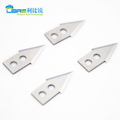 Pisau Pemotong Industri Tungsten Carbide 34x16x1mm Dengan 2 Lubang Bulat Kecil